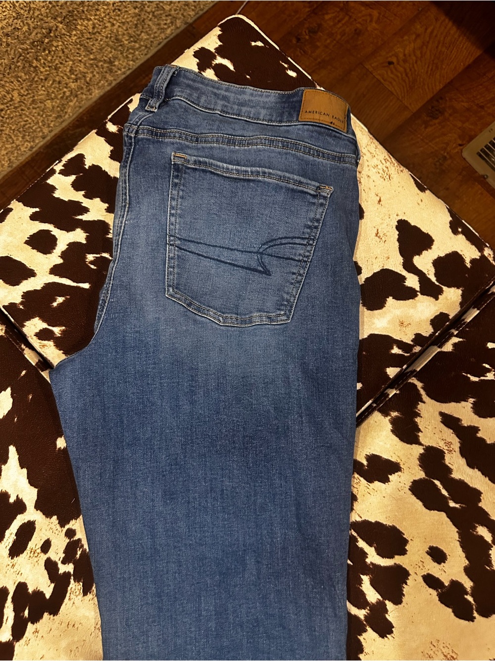 American Eagle Outfitters Women's Wide Leg Jeans - Medium Blue - Picture 3 of 7